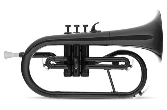 Classic Cantabile KFL-30BK MardiBrass Plastic Bb Flügelhorn Black image 1