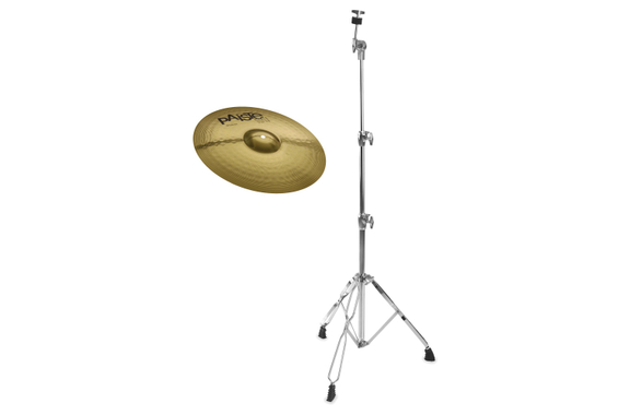Paiste 101 Brass 16" Crash + Supporto Piatto Dritto SET image 1