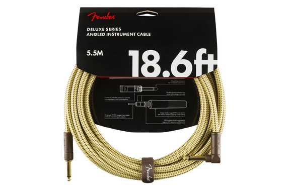 Fender Deluxe Series Kabel Haaks 5,5m Tweed image 1