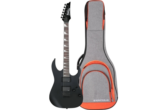 Ibanez GRG121DX-BKF Electric Guitar Black Flat Gigbag Set image 1