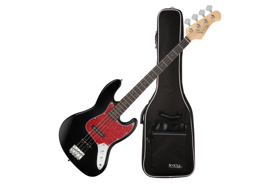 Rocktile Pro JB-30BK 70's Deluxe E-Bass Black Set incl. Gigbag image 1