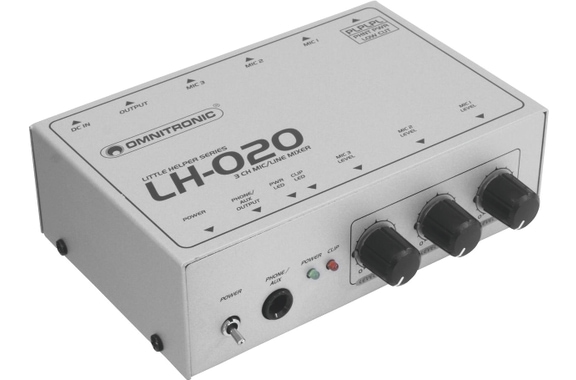 Omnitronic LH-020 Mezclador De Micrófonos De 3 Canales image 1