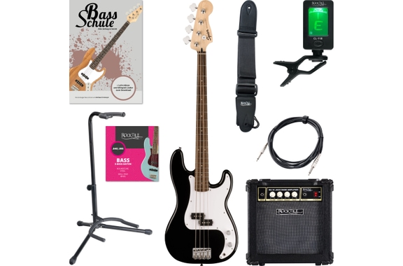 Squier Sonic Precision Bass Black Starter Set image 1