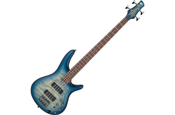 Ibanez SR400EQM-SCB Electric Bass Stained Cosmic Blue Starburst image 1