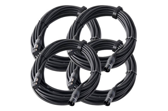 Pronomic Stage XFXM-10 Microphone Cable XLR 10 m Black 4-Pack image 1