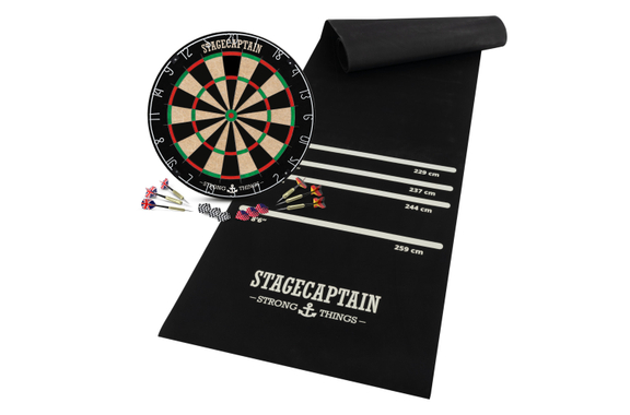 Stagecaptain DBS-1715 BullsEye Pro Set Cible de Fléchettes avec Tapis image 1