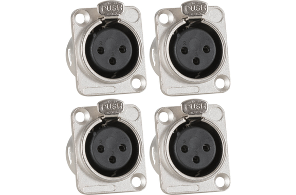 Pronomic XFD XLR Einbaubuchse Female 4x Set image 1