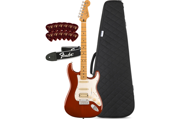 Fender Player II Stratocaster HSS MN Transparent Mocha Burst Set image 1