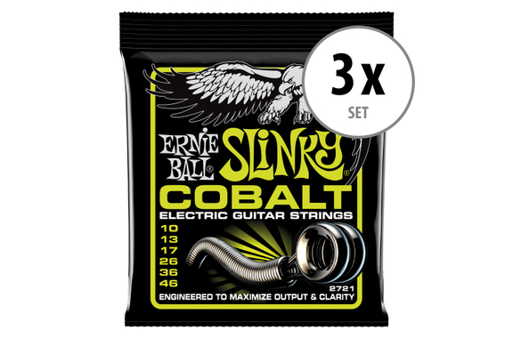 Ernie Ball 2721 Slinky Cobalt Regular 3x Set image 1
