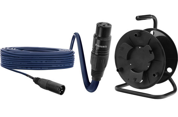 Pronomic Stage DMX3-50 Câble DMX 50m Set avec Dévidoir image 1