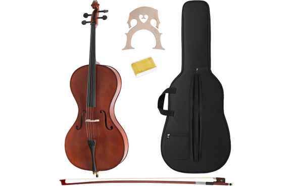 Classic Cantabile CP-200 4/4 Antique Celloset image 1