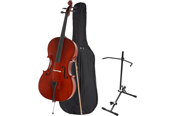 Classic Cantabile CP-100 set de violoncelle 4/4 naturel avec support image 1