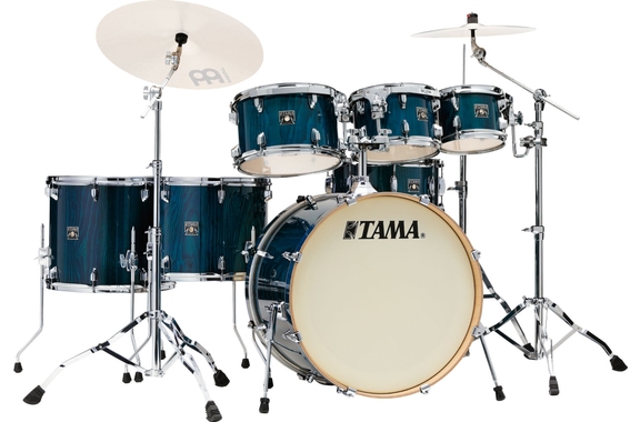 Tama CL52R-PGHP Superstar Classic Drumkit Gloss Sapphire Lacebark Pine image 1