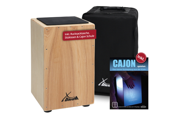 XDrum Cajon Primero Natur inkl. Cajonschule und Tasche  - Retoure (Zustand: sehr gut) image 1