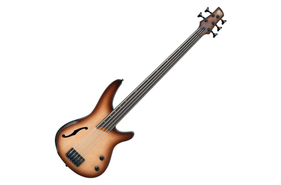 Ibanez SRH505F-NNF Bajo Eléctrico Fretless Natural Browned Burst Flat image 1