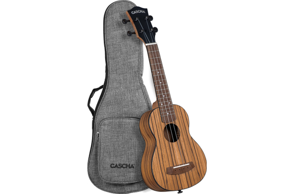 Cascha Ukulélé Soprano Zebra Wood image 1