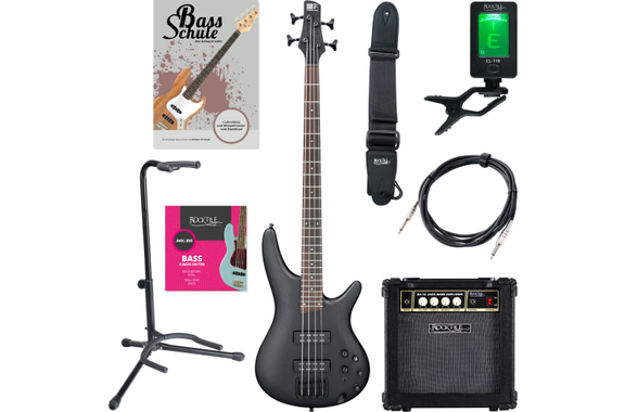 Ibanez SR300EB-WK E-Basse Weathered Black Starter Set image 1