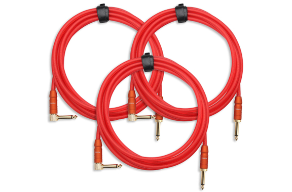 Pronomic Trendline INST-3R Instrument Cable 3m Red 3x Set image 1
