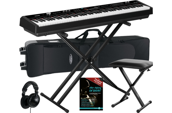 NUX NPK-20 Digital Piano 88 Keys Black Deluxe Set image 1