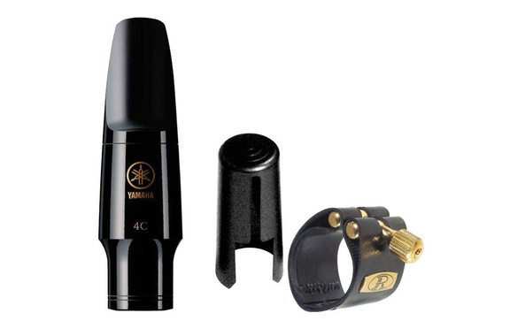 Yamaha 4C Boquilla para Saxofón Alto SET incl. Ligadura y Capuchón image 1