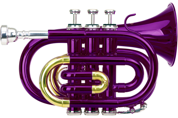 Classic Cantabile Brass TT-400 Bb Pocket Trumpet violet image 1