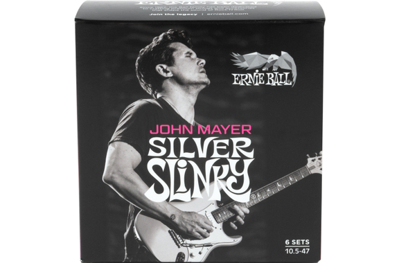 Ernie Ball 3817 John Mayer Silver Slinky 6-Pack image 1