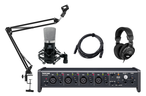 Tascam US-4x4HR USB Audio-Interface Podcast Set image 1