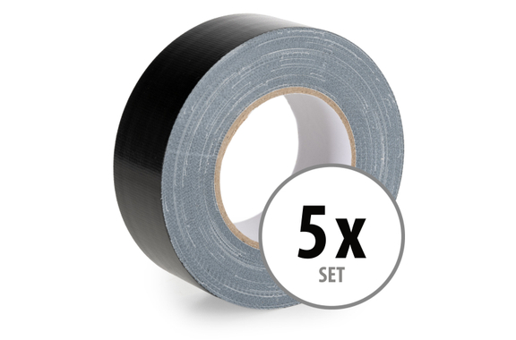 Stagecaptain DT-4850BK-PRO Cloth Tape Gaffa Tape 50m 5-Pack Black image 1