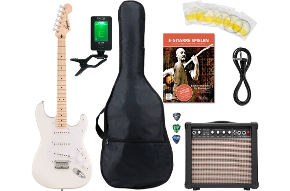 Squier Sonic Stratocaster HT Arctic White Starter Set image 1