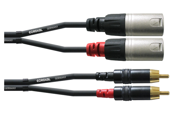 Cordial CFU 3 MC Cinch/XLR Male 3m Paar image 1