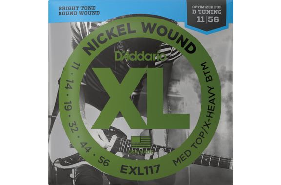 D'Addario EXL117 Medium Top/Extra Heavy Bottom image 1