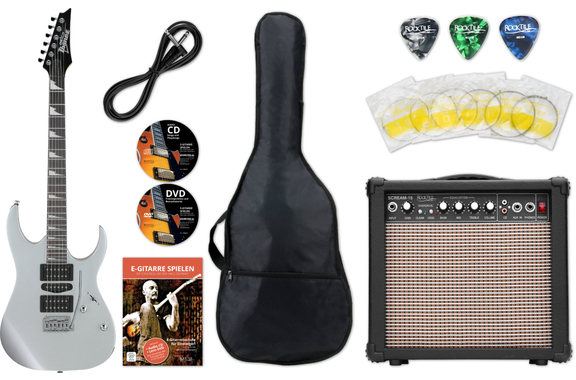 Ibanez GRG170DX-SV Silver Starter Set image 1