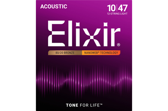 Elixir 11152 Acoustique 80/20 Nanoweb Light 12-String image 1