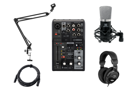 Yamaha AG03 MK2 USB-Audiointerface Schwarz Set image 1
