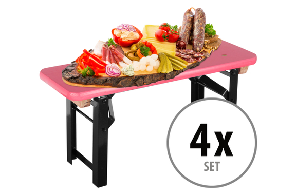 Stagecaptain BB-55 PI Hirschgarten Bierzeltbankerl Roze 4x Set image 1