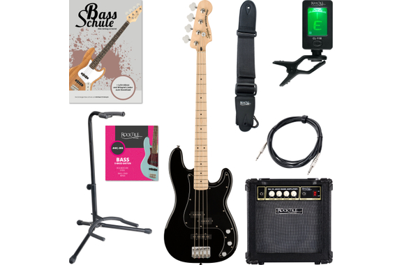 Squier Affinity Precision Bass PJ MN Black Starter Set image 1