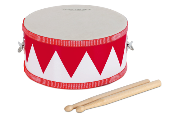 Classic Cantabile Kindertrommel 8" Weiß-Rot image 1