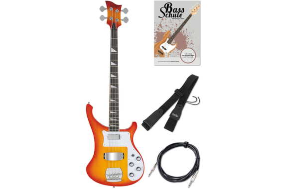 Rocktile Pro RB-400R Redneck E-Bass Red Sunburst Set image 1