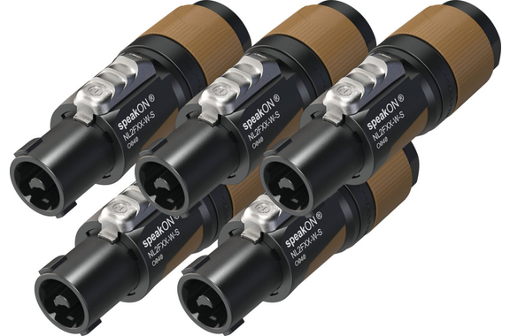 Neutrik NL2FXX-W-S Speakonstecker 2-polig 5x Set image 1