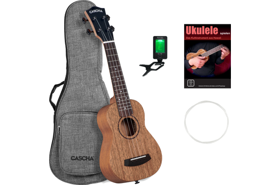 Cascha Sopran Ukulele Mahogany Solid Set image 1