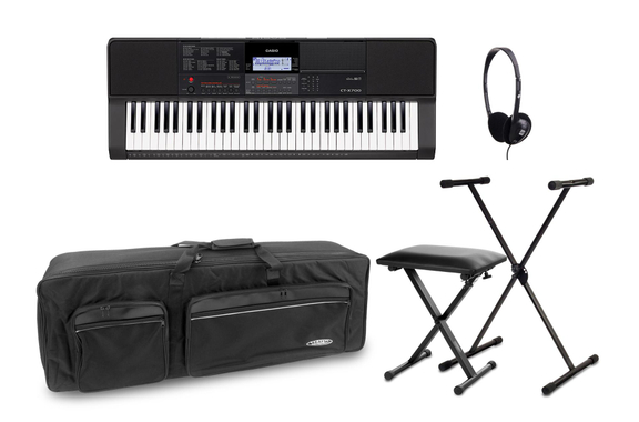 Casio CT-X700 Keyboard Set inkl. Keyboardständer, Kopfhörer, Bank & Tasche image 1