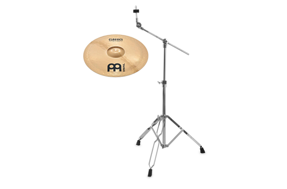 Meinl Classics Custom Brilliant 20" Medium Ride + Supporto Piatti A Braccio SET image 1