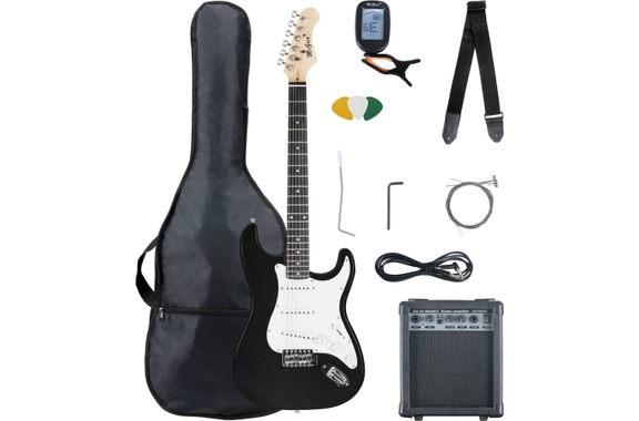 McGrey Rockit E-Gitarre ST-Komplettset Black  - Retoure (Zustand: gut) image 1