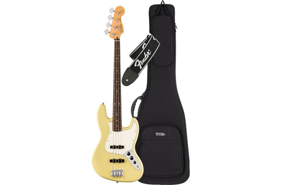 Fender Player II Jazz Bass RW Hialeah Yellow Set image 1