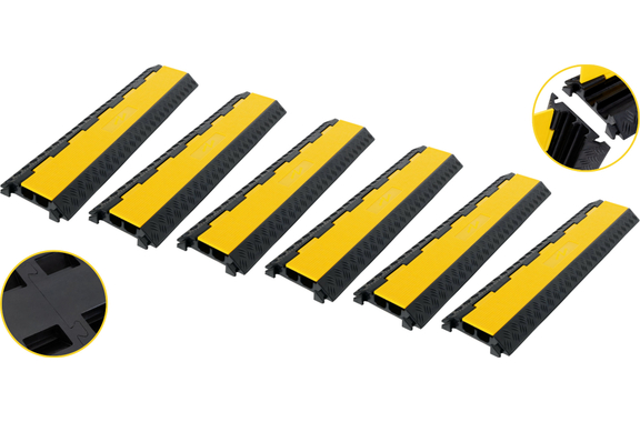 Pronomic Protector 2-100L V3 Kabelbrug 2-Kamer 100cm met V-Stekkoppeling 6x Set image 1