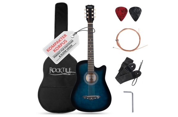 Rocktile WSD-5C-BUB Slim Line Set de Guitares Western Blueburst image 1