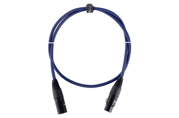 Pronomic Stage DMX3-1 DMX Cable 1m Blue with Gold Contacts image 1