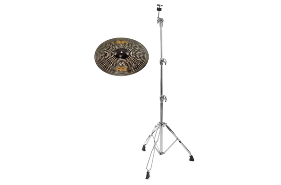 Meinl Classics Custom Dark 18" Crash + Rechte Bekkenstandaard Set image 1