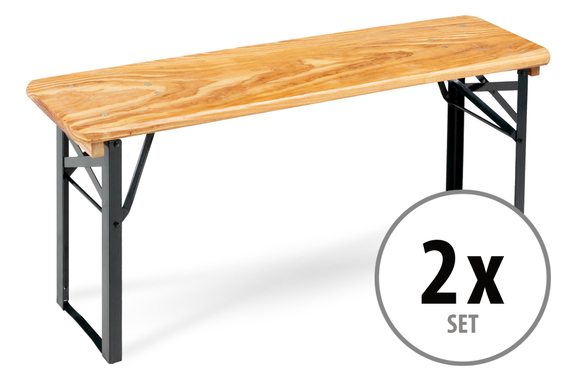 Stagecaptain BBB-117 Hirschgarten Beer Tent Bench 117 cm Natural 2x Set image 1