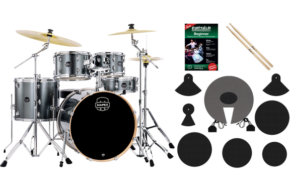 Mapex Venus Stage Drumkit Steel Blue Metallic Starter Set image 1